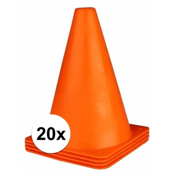Pionnen - 20x stuks - oranje - 17 cm - plastic - pionnetjes