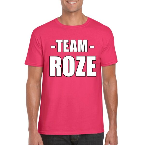 Team shirt roze heren voor bedrijfsuitje