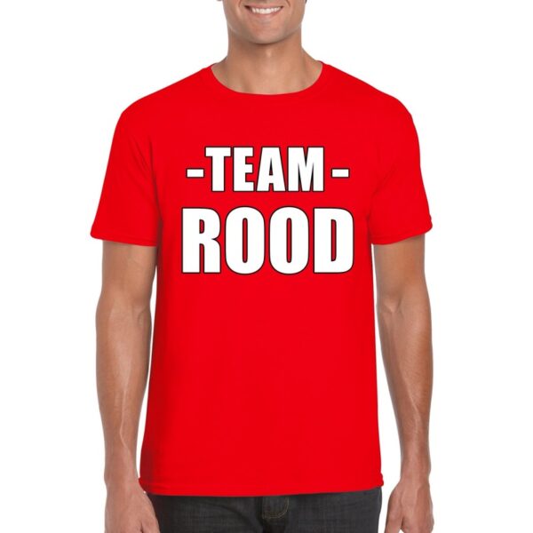 Team rood shirt heren voor sportdag