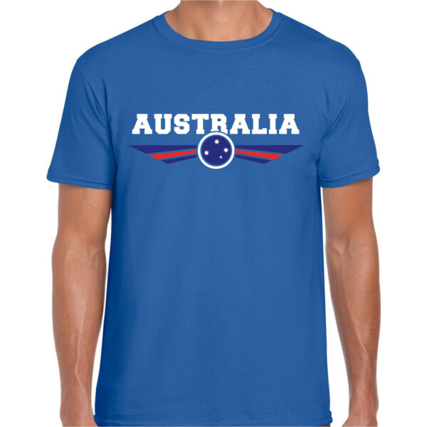Australie / Australia landen shirt met Australische vlag blauw voor heren