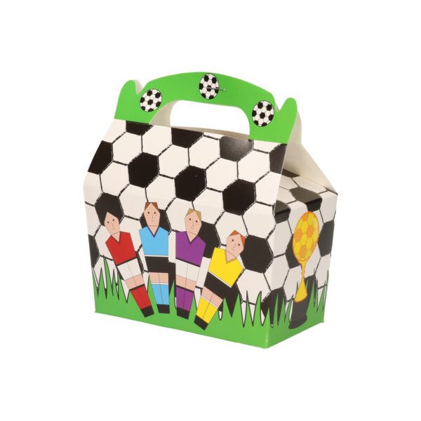 Gekleurde traktatiedoosjes voetbal - Verjaardag - 12x stuks - karton - 12 x 6 cm