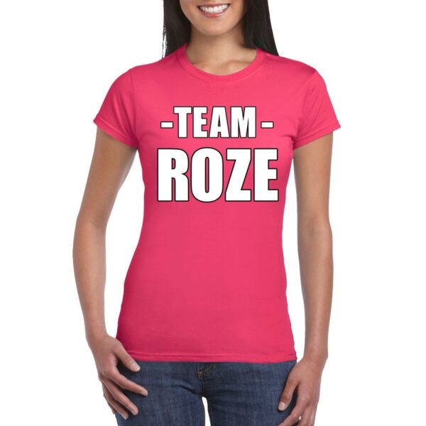 Team shirt roze dames voor bedrijfsuitje
