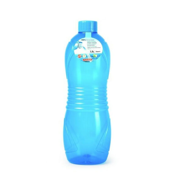 Plasticforte Drinkfles/waterfles/bidon - 1500 ml - blauw - kunststof