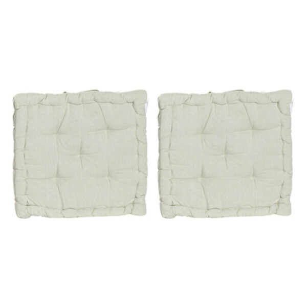 Items Vloerkussen Kenya - 2x - Lichtgroen - katoen - 40 x 40 x 8 cm - Extra dik grond zitkussen