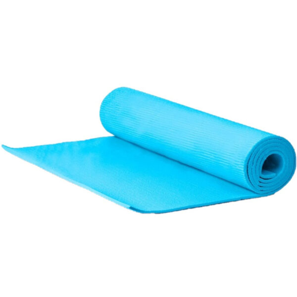 Yogamat/fitness sport matje - blauw - 183 x 60 x 1 cm - Sportmat - Thuis sporten
