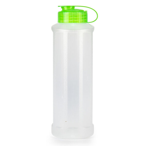 Drinkfles/waterfles/bidon - 1600 ml - transparant/groen - kunststof