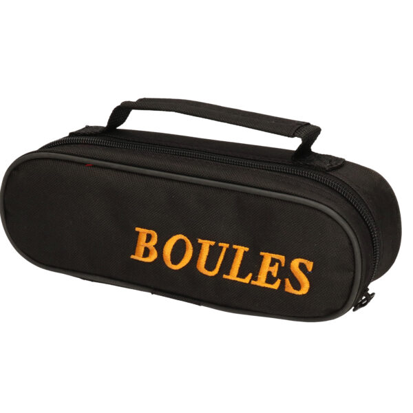 Jeu de boules set 5-delig - 3x ballen met klein houten balletje - in draagtas - petanque spel