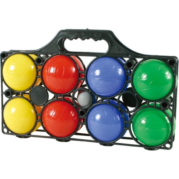 Jeu de boules set - 8 gekleurde ballen - 1 but - spel - buitenspel