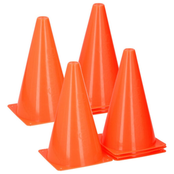 Slazenger Sport/voetbal pionnen - 8x stuks - oranje - kunststof - 14,2 x 23,5 cm