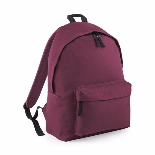Bagbase Rugtas - bordeaux rood - 18L - 42 x 31 cm - schooltas met voorvak - rugzak