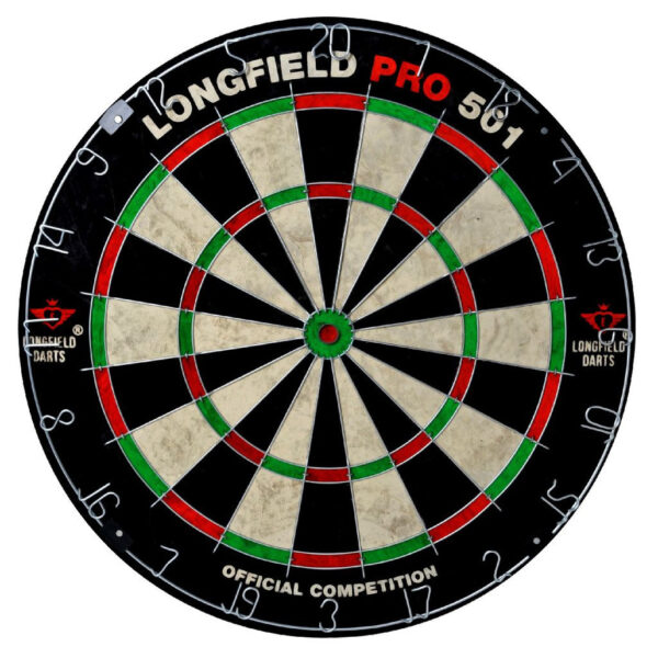 Longfield professional dartbord - 45.5 cm - hoge kwaliteit - wedstrijd bord pro 501