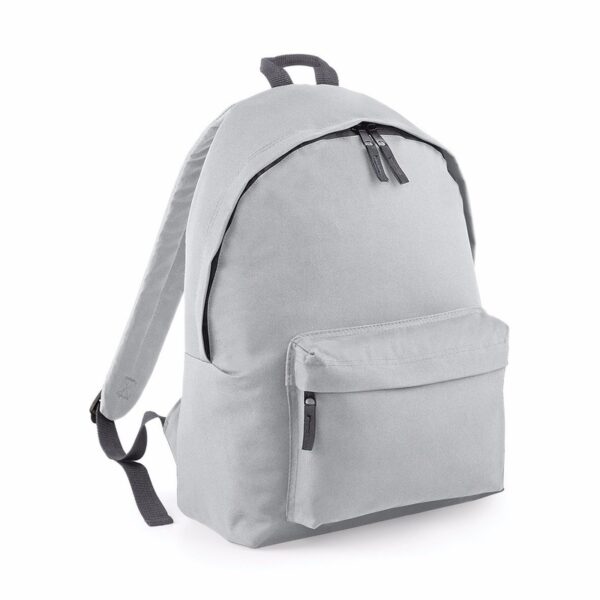 Bagbase Rugtas - lichtgrijs - 18L - 42 x 31 cm - schooltas met voorvak