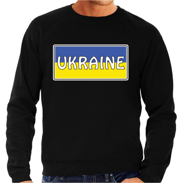 Oekraine / Ukraine landen sweater zwart voor heren