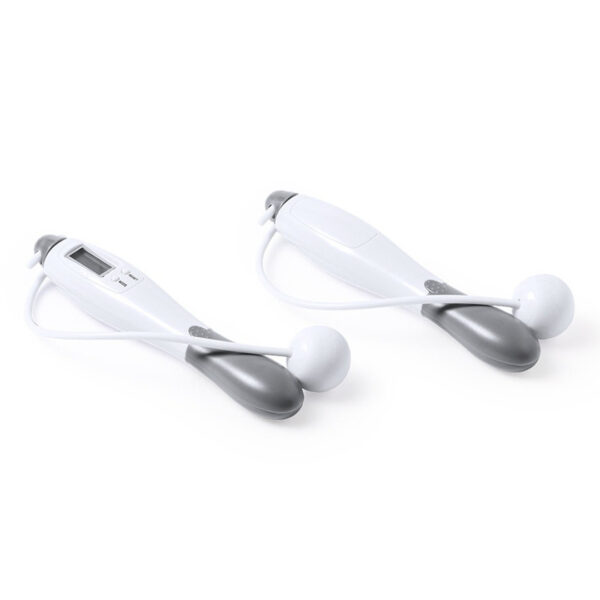 Digitaal springtouw - wit -in etui - gerecycled plastic -sport/fitness