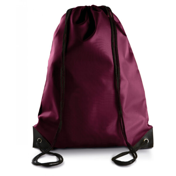 Sport gymtas/draagtas met rijgkoord - 2x - bordeaux rood - 34 x 44 cm