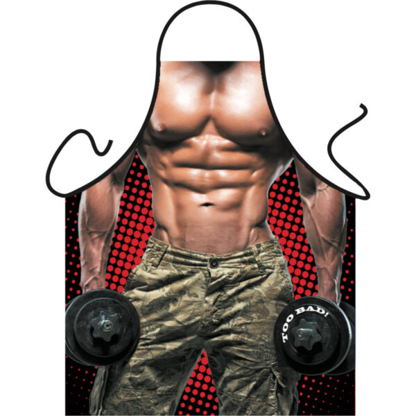 Carnaval verkleed keuken of bbq schort - Sexy Bodybuilder - cadeau - Heren