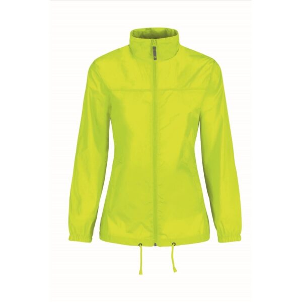 Windbreaker - dames -geel - met capuchon