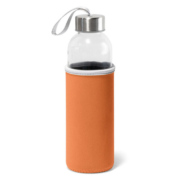 Sport waterfles/drinkfles met hoes oranje - 520 ml - Bidon