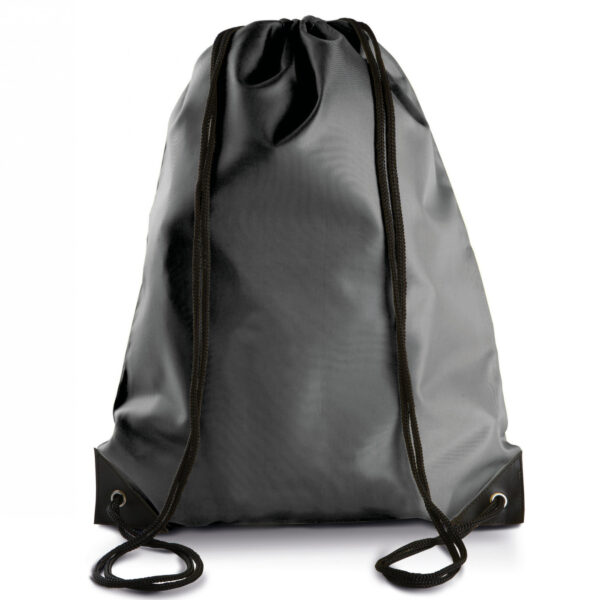 8x stuks sport gymtas/draagtas donkergrijs met rijgkoord 34 x 44 cm van polyester