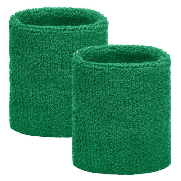 Gekleurde zweetbandjes groen 2 stuks