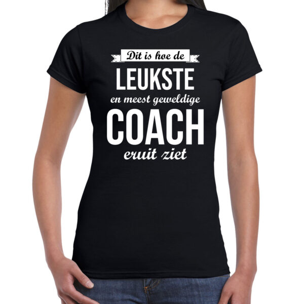 Geweldige coach t-shirt / kleding zwart dames - cadeau shirt