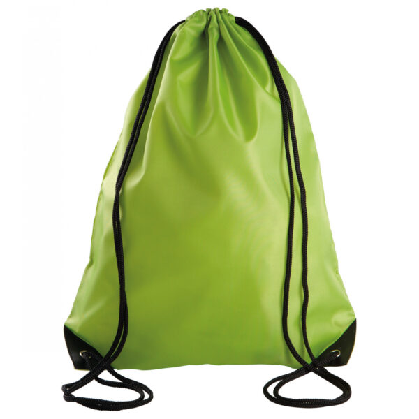 Sport gymtas/draagtas met rijgkoord - 8x - lime groen - 34 x 44cm