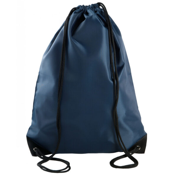 Sport gymtas/draagtas met rijgkoord - 8x stuks - donkerblauw - 34 x 44 cm - polyester - verstevigde
