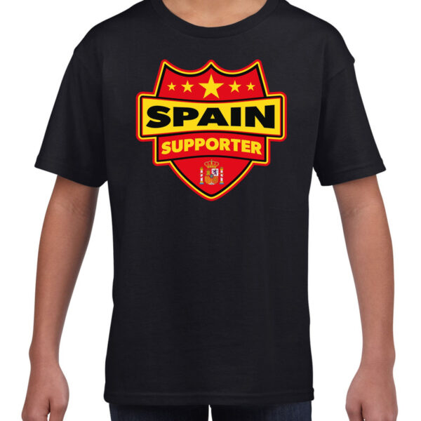 Spanje / Spain supporter shirt zwart voor kinderen