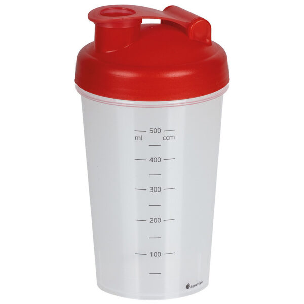 Juypal Shakebeker/shaker/bidon - 600 ml - rood - kunststof