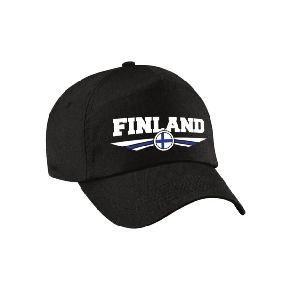 Finland landen pet / baseball cap zwart voor volwassenen