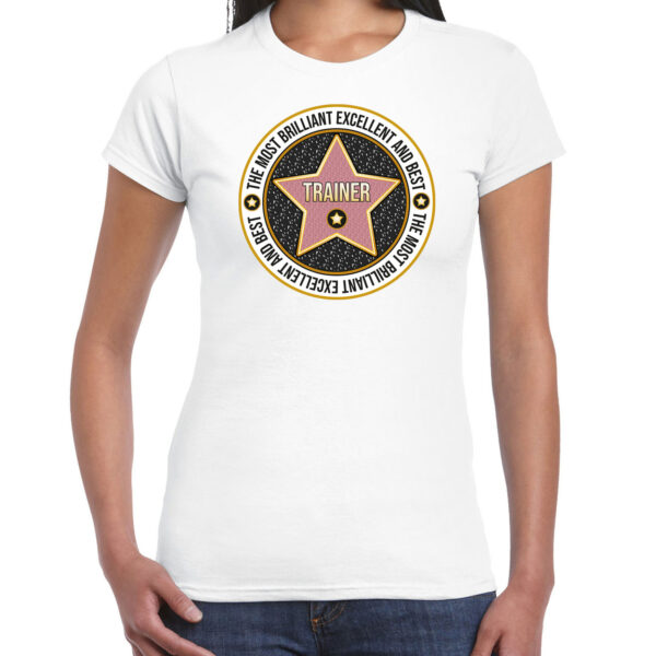 Cadeau t-shirt voor dames - trainer - wit - bedankje - verjaardag