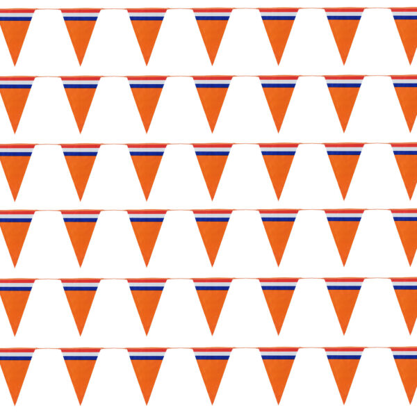 Bellatio Decorations - Oranje Holland vlaggenlijnen - 15x stuks van 10 meter