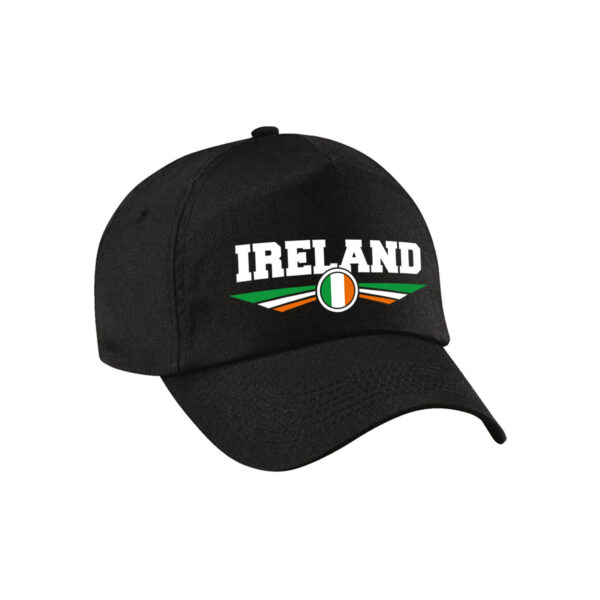 Ierland / Ireland landen pet - zwart - volwassenen - baseballcap