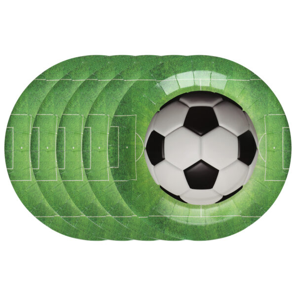 Santex voetbal thema feest bordjes - 50x - 23 cm - EK/WK themafeest