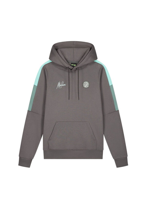 Malelions Sport Transfer Hoodie MS1-AW23-15-205 Grijs / Mint Groen maat