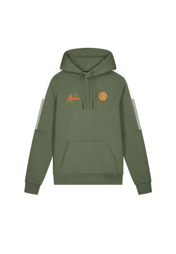 Malelions Sport Transfer Hoodie MS1-AW23-15-415 Groen / Oranje maat
