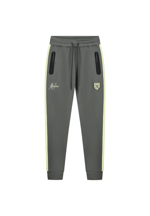 Malelions Sport Academy Trackpants MS2-AW23-17-225 Grijs / Lime Groen maat