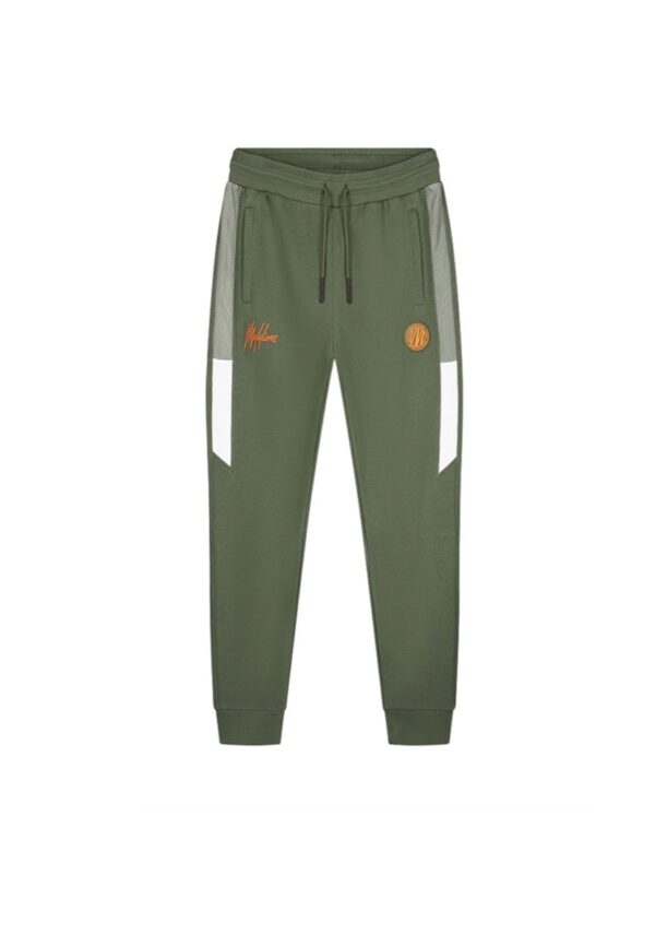 Malelions Sport Transfer Trackpants MS1-AW23-17-415 Groen / Oranje maat