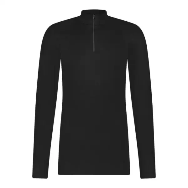 Thermo heren shirt lange mouw - Col met rits - Warm ondershirt met hoge hals